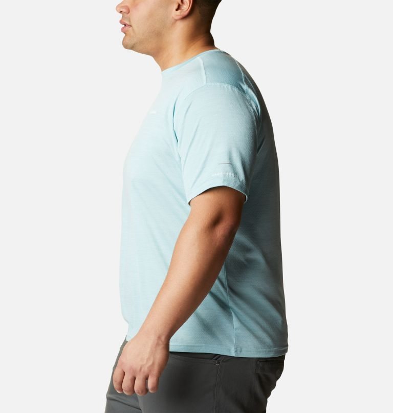 Men's Columbia Alpine Chill Zero Short Sleeve Crew T Shirts Turquoise | Plus Size CA-S0CL3